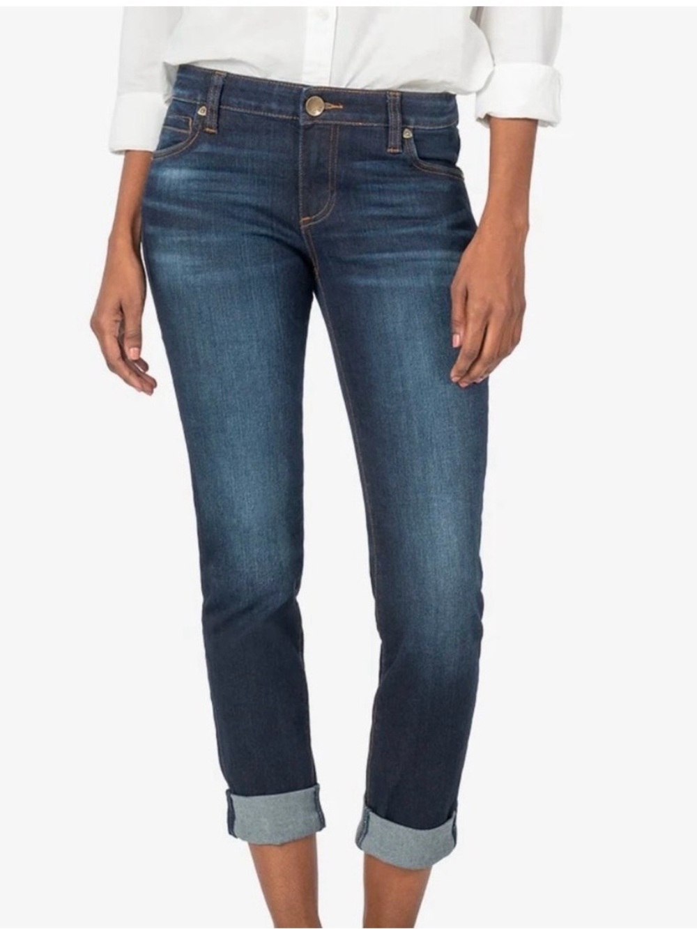 Kut from the Kloth Indigo Cropped Slim Jeans - Picture 3 of 6